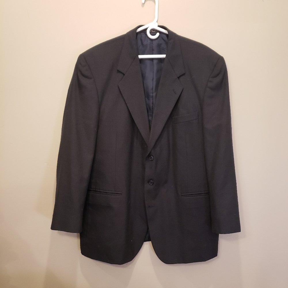Hardy Aimes - Dressmaker For Queen Elizabeth - Black Suit Jacket 48 L Wool Blend